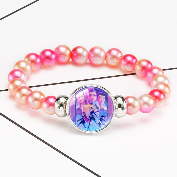 Wholesale Cute cartoon girl pink gradient bracelet