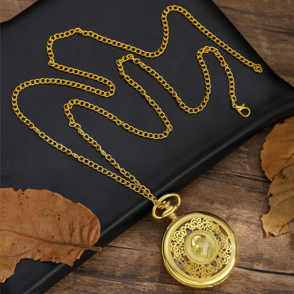 Wholesale Retro flip-top digital gold commemorative quartz pocket watch for great figures
