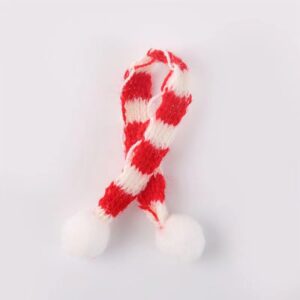 Red and white-scarf 1 long about 22cm