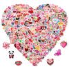 Wholesale 50pcs Romantic Pink Valentine's Day Cartoon Graffiti Stickers