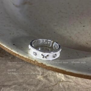 Milky White drop glaze ring