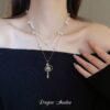Wholesale Pearl Saturn Cross Detachable Stackable Necklace