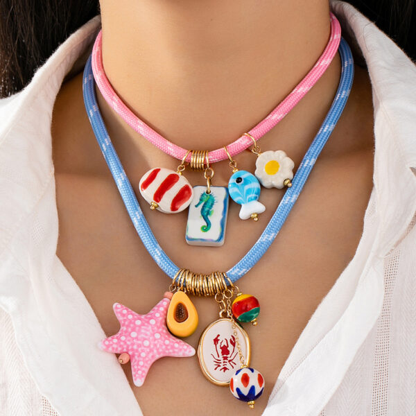 Wholesale Red Coral Shell Conch Pendant Necklace