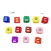Wholesale 14mm cartoon emoji square acrylic beads