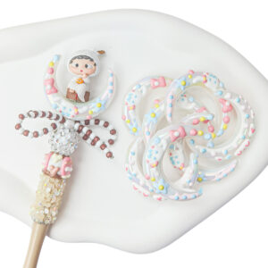 Wholesale Heavy Oil Hand Painted Beads Moon Boat Cartoon Cute Macaron Beaded