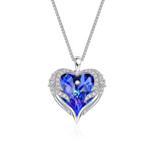 Deep blue heart O-shaped chain
