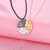 O1CN01ZMAGg61RorxfWbsJn_2204819392159-0-cib Wholesale Star Moon Three-person Chain Splicing Round Pendant Set Necklace