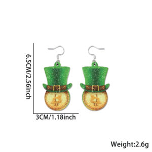 Gold coin hat style / Irish earrings