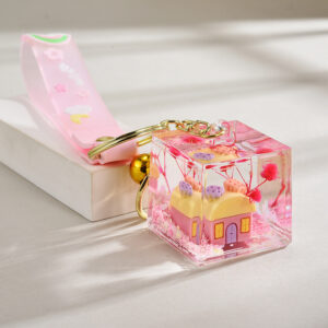 Pink / Rainbow rope + house + bell