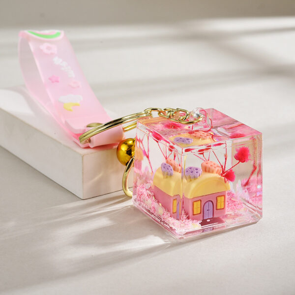 Wholesale Acrylic Cute Oil-Filled Qixi Festival Couple Keychain