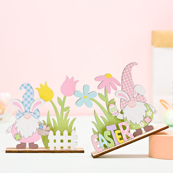 Wholesale Easter Wooden Printed Ornaments Decoration