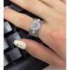 O1CN01ZODEpW1m65Os3aVNk_2209494864904-0-cib Wholesale Love wide pearl hexagonal star adjustable ring with an opening