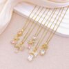 Wholesale Necklace Cross-Border Pink Bow Necklace Accessories Women's Ins Style Accessible Luxury Versatile Jewelry Fashion Design Accessories