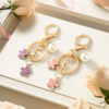 Wholesale Colorful Pearl Flower Keychain