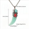 O1CN01ZRS3792IVKiMAVsre_3919529291-0-cib Wholesale Turquoise Luminous Wolf Tooth Stainless Steel Chain Men's Pendant