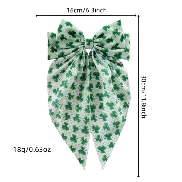 O1CN01ZUFASe22z4p5vXMXd_2215750047190-0-cib Wholesale green flower bows, long ribbons, and St. Patrick's Day hair clips