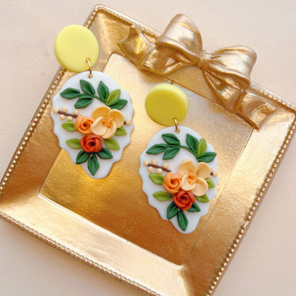 Wholesale Romantic and Cute Flower Soft Ceramic Earrings