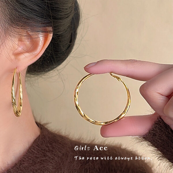 Wholesale Retro geometric metallic irregular earrings