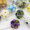 Wholesale Heavy-duty colorful ceramic clay rose flower ball beads