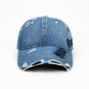 Wholesale Cowboy Denim Hole Letter Embroidery Baseball Cap