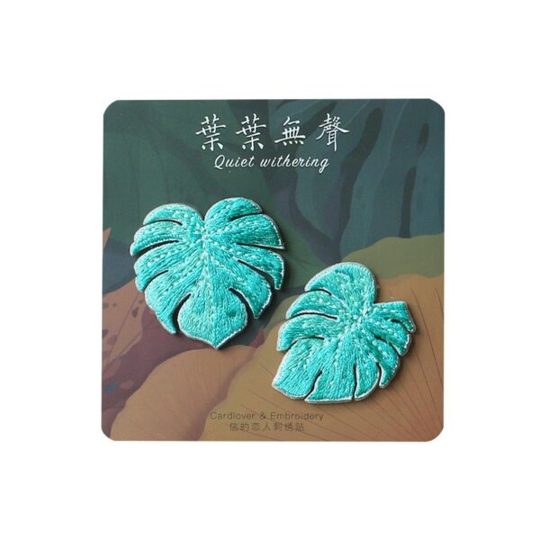 Wholesale Plant Embroidery Sticker Jute Bag Decorative DIY Patches