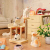 Wholesale Miniature cat climbing frame simulation cat toy model Doll Accessories