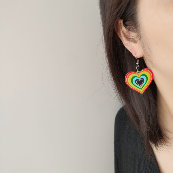O1CN01ZVuUbX2MJfHGyJs3z_2219706609807-0-cib Wholesale Rainbow element colorful heart-shaped earrings
