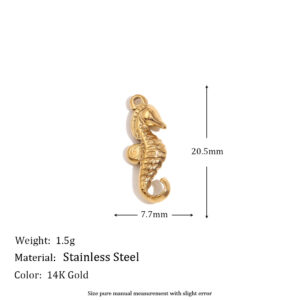 Seahorse Pendant-Gold