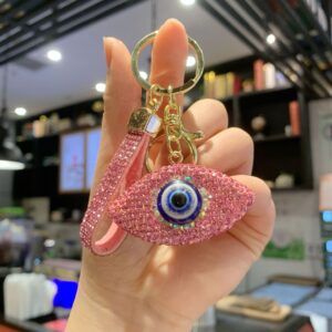 Fully Diamonded Evil Eye (Pink) / 3*5.4