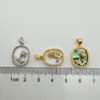 Wholesale 18K Copper Gold Plated Handmade Natural Shell Abalone Rose Eight Pointed Star Sun Pendant