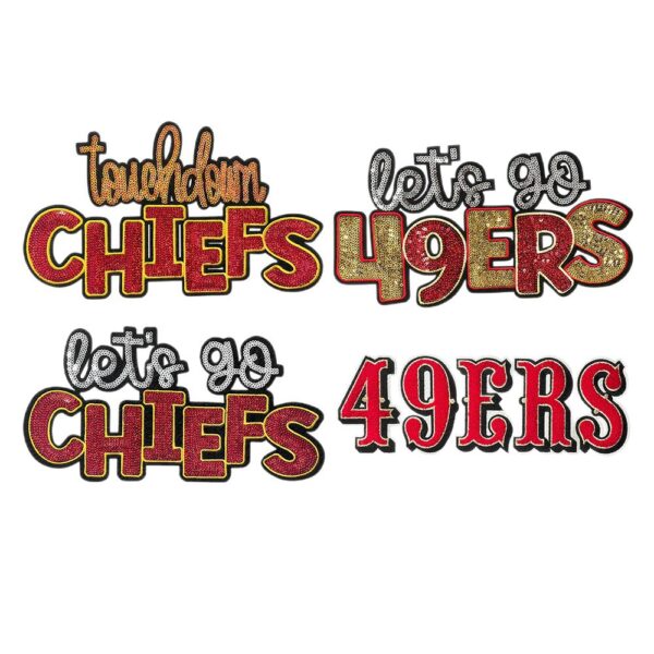 Wholesale Team sequin sports embroidery DIY Patches