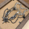 Wholesale Black Winged Star Mang Punk Gothic Dark Necklace