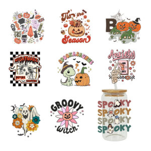 Wholesale New Cartoon printing heat transfer Cup sticking crystal logo pattern 23 cmX11cm in stock