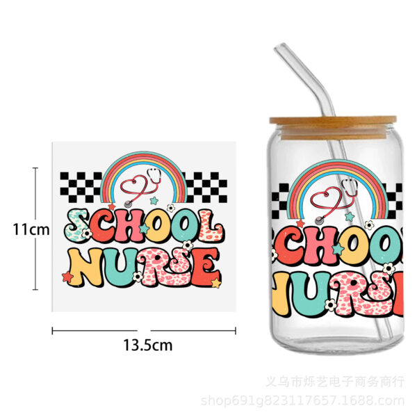Wholesale Back-to-school season opening season Series UV DTF transfer Crystal label Cup sticker