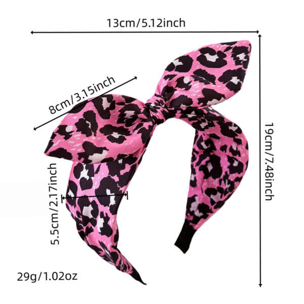 Wholesale Valentine's Day headband with bow, bunny ears, and a pink heart shape