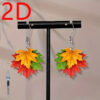 Wholesale Classical Holiday Style Leaf Earrings