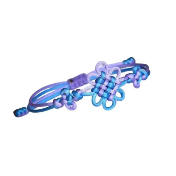 Wholesale Colorful knot flower woven adjustable bracelet