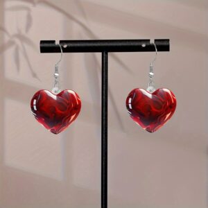 Heart-shaped earrings / Pair [Style C] / Each pair is individually packaged [finished product shipped]