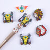 Wholesale 20pcs Cartoon Western Style Cow Head Silicone Beads