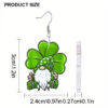 Wholesale St. Patrick's Day four-leaf clover acrylic earrings