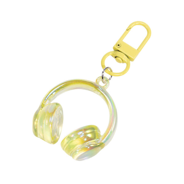 Wholesale Color-Plated Stereo Headphone Keychain School Bag Pendant C Pendant