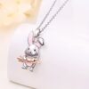 Wholesale Cute Cartoon Pink Rabbit Necklace