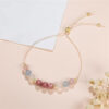 Wholesale Natural stone red patterned stone bead adjustable healing bracelet