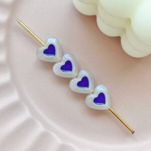 Pearlescent dark blue / 15 * 17mm 1 piece