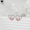 Wholesale Heart-Shaped Mother-Daughter Earrings Mother's Day Gift