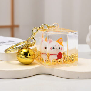 Lucky cat year after year / Light gold buckle + lucky cat
