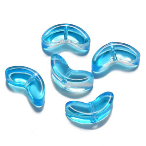 Blue leaves (20 pcs/pack) / Flowers 9*9mm leaves 14*7mm aperture 1mm