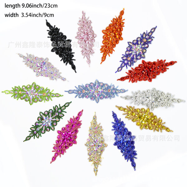 Wholesale Dingzhu rhinestone hot melt adhesive back adhesive flower sticker