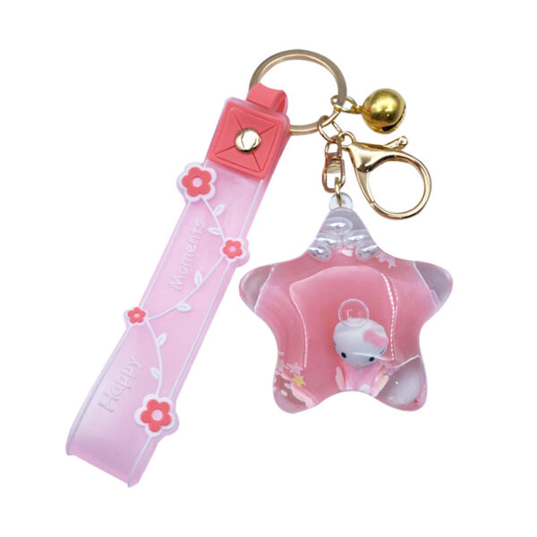 Wholesale Exquisite Cute Cat Oil-in-quicksand Children's Schoolbag Keychain OLY Exclusive