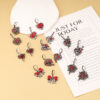 Wholesale Dark Gothic Red Love Cross Butterfly Earrings